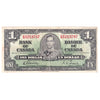 BC-21c 1937 Canada $1 Gordon-Towers, E/M, Circ