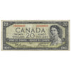 BC-33b 1954 Canada $20 Beattie-Coyne, Devil's Face, C/E, VG-F (VG10)