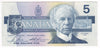 BC-56c 1986 Canada $5 Bonin-Thiessen, GOL, Almost Uncirculated (AU50)