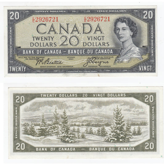 BC-41a 1954 Canada $20 Beattie-Coyne, E/E, VF-EF (VF30)