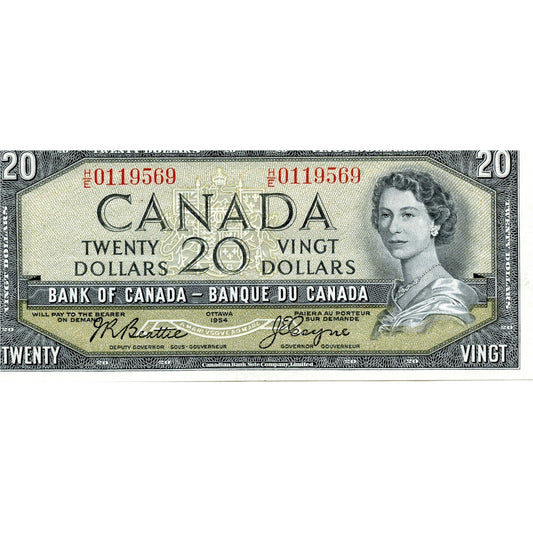 BC-41a 1954 Canada $20 Beattie-Coyne, H/E, Extra Fine (EF40)