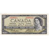 BC-41a 1954 Canada $20 Beattie-Coyne, J/E, VF