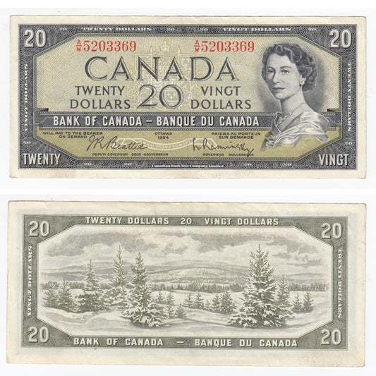 BC-41b 1954 Canada $20 Beattie-Rasminsky, A/W, EF