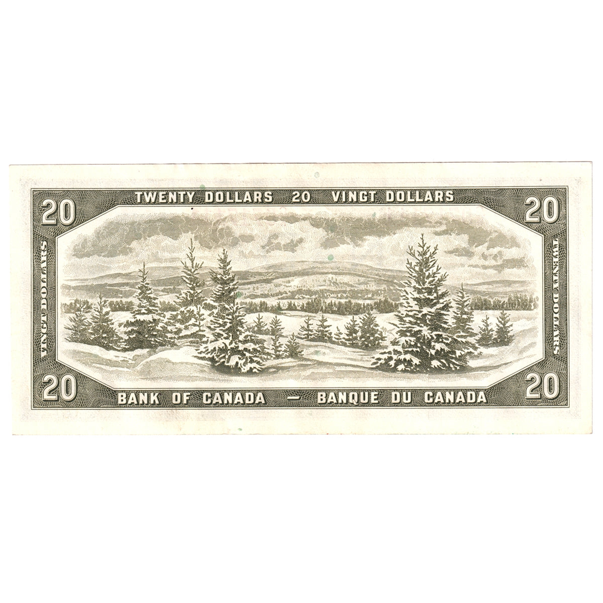 BC-41b 1954 Canada $20 Beattie-Rasminsky, C/W, Almost Uncirculated (AU50)