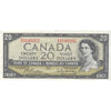 BC-41b 1954 Canada $20 Beattie-Rasminsky, E/W, Extra Fine (EF40)