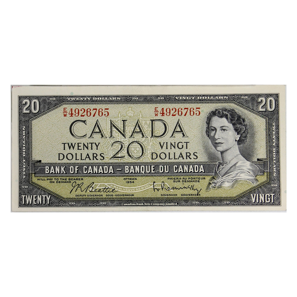 BC-41b 1954 Canada $20 Beattie-Rasminsky, E/W, EF-AU (EF45)