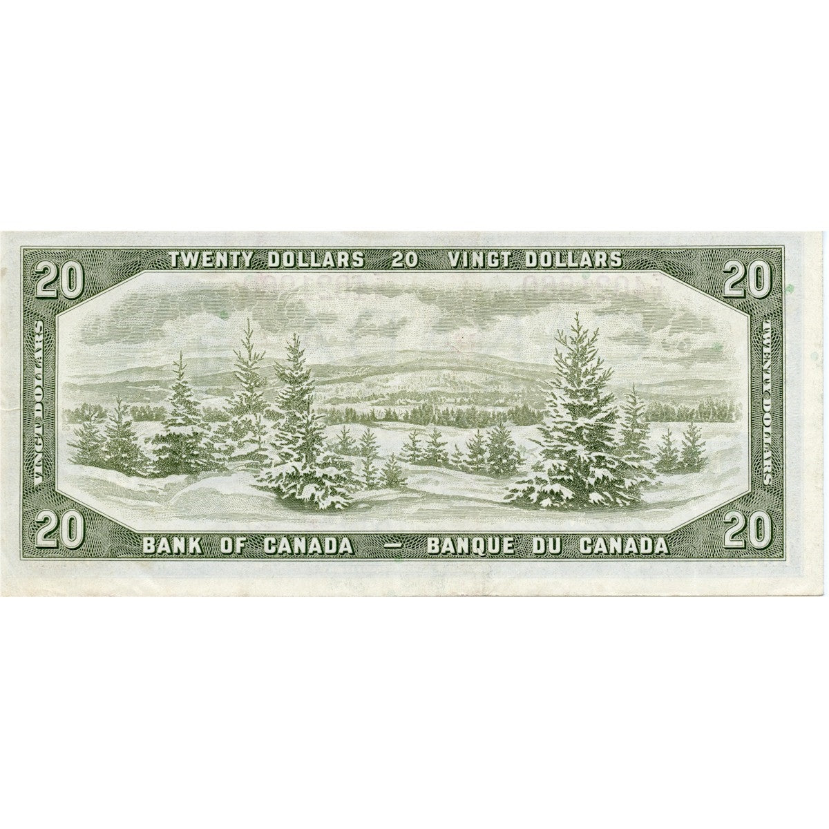 BC-41b 1954 Canada $20 Beattie-Rasminsky, F/W, VF-EF (VF30)