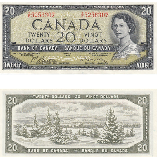 BC-41b 1954 Canada $20 Beattie-Rasminsky, T/E, VF-EF (VF30)