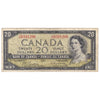 BC-41b 1954 Canada $20 Beattie-Rasminsky, Y/E, Circ