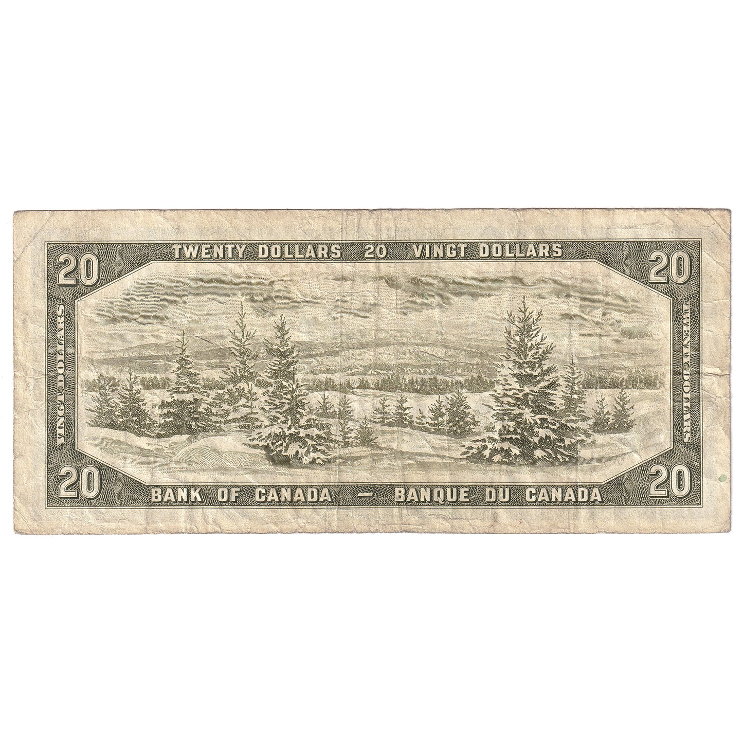 BC-41b 1954 Canada $20 Beattie-Rasminsky, Y/E, Circ