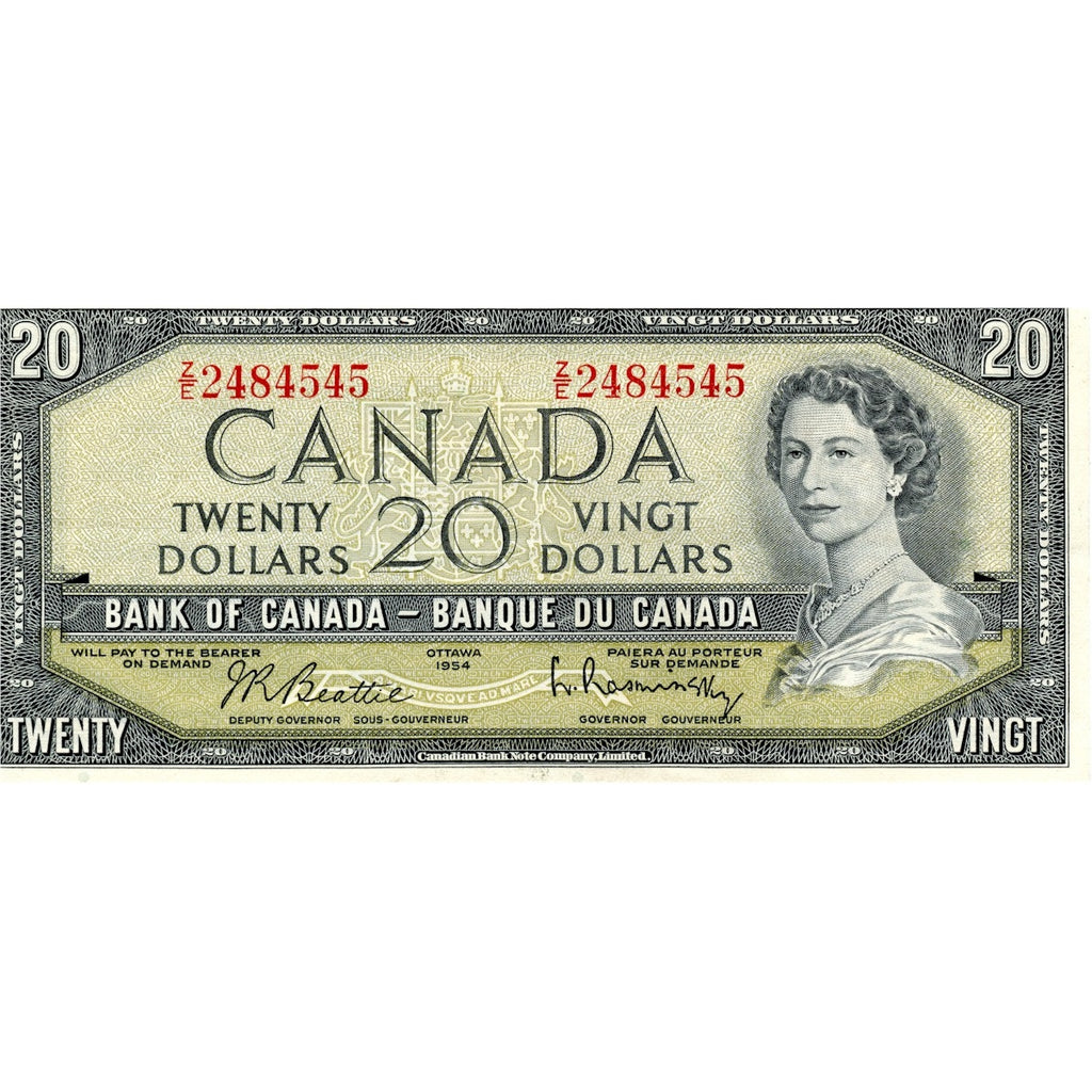 BC-41b 1954 Canada $20 Beattie-Rasminsky, Z/E, EF