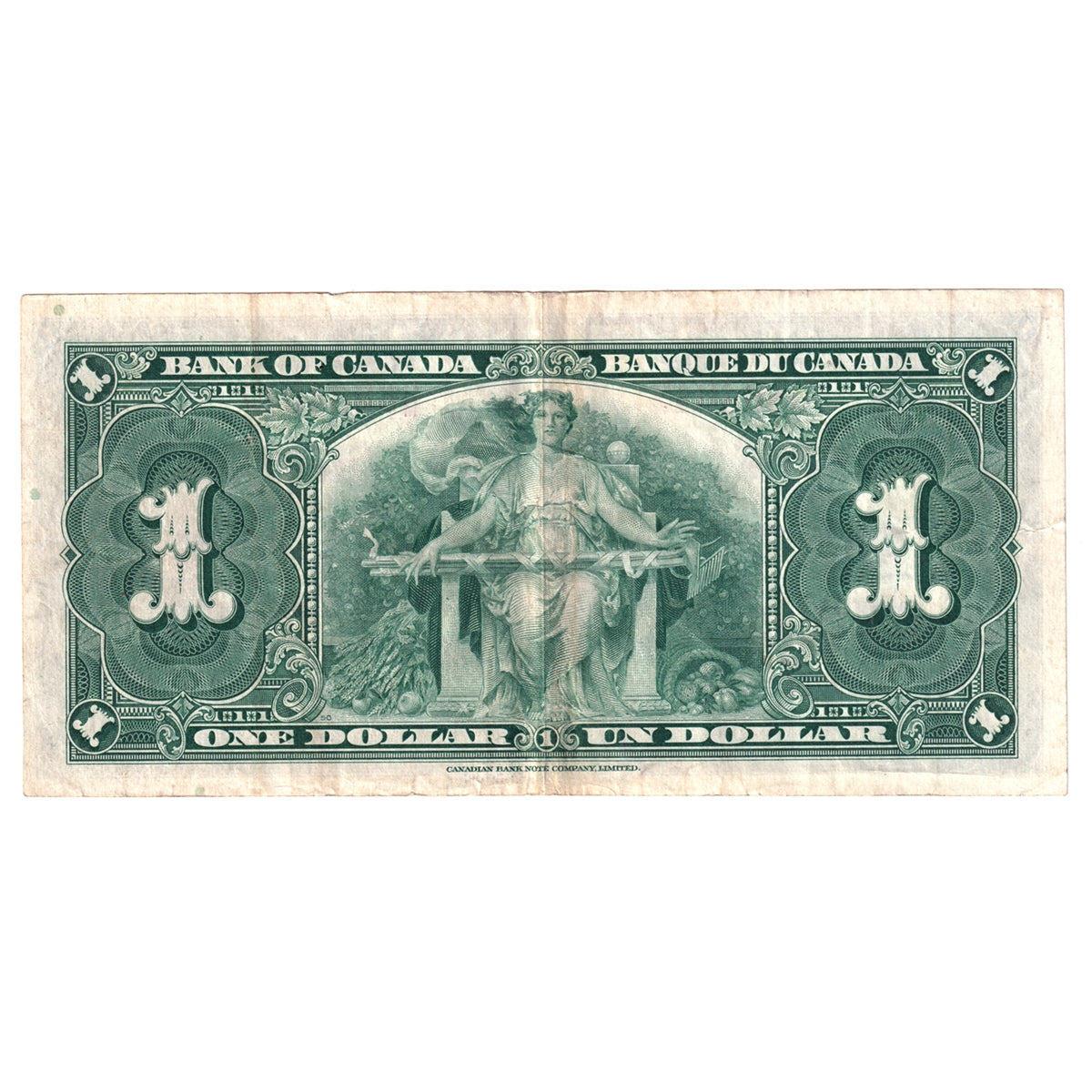 BC-21c 1937 Canada $1 Gordon-Towers, L/M, Very Fine (VF20)
