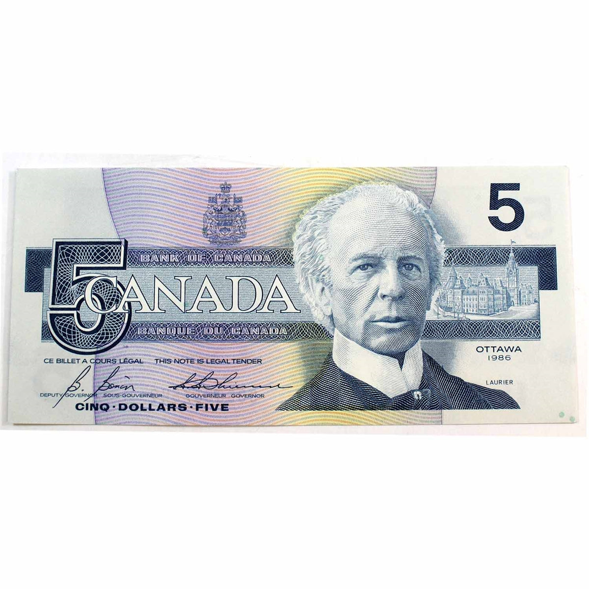 BC-56c 1986 Canada $5 Bonin-Thiessen, GOS, Circ