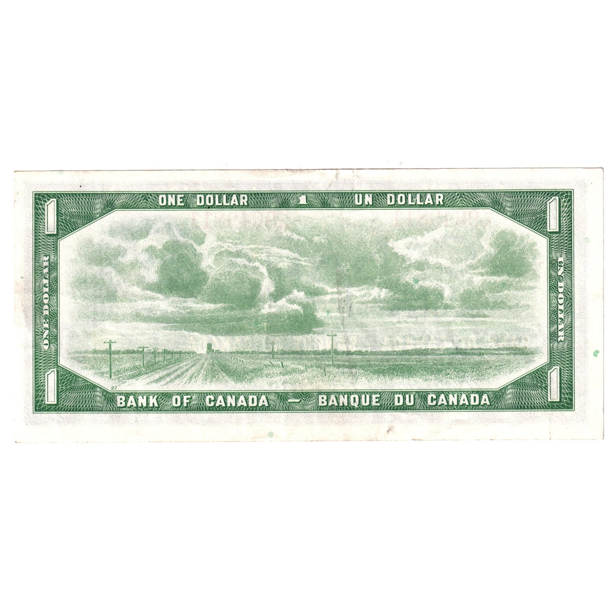 BC-37b-i 1954 Canada $1 Beattie-Rasminsky, K/M, Extra Fine (EF40)