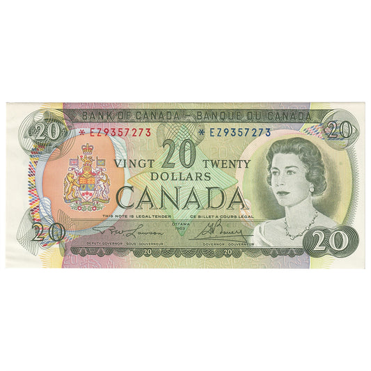 BC-50bA 1969 Canada $20 Lawson-Bouey, *EZ, AU