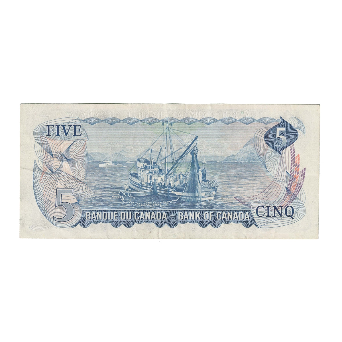 BC-48a 1972 Canada $5 Bouey-Rasminsky, CA, Very Fine (VF20)
