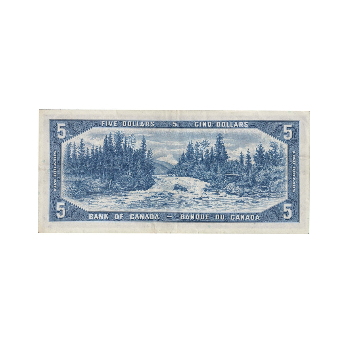 BC-39b 1954 Canada $5 Beattie-Rasminsky, N/S, Extra Fine (EF40)
