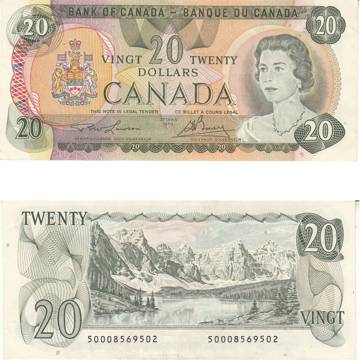 BC-54a 1979 Canada $20 Lawson-Bouey, Circ