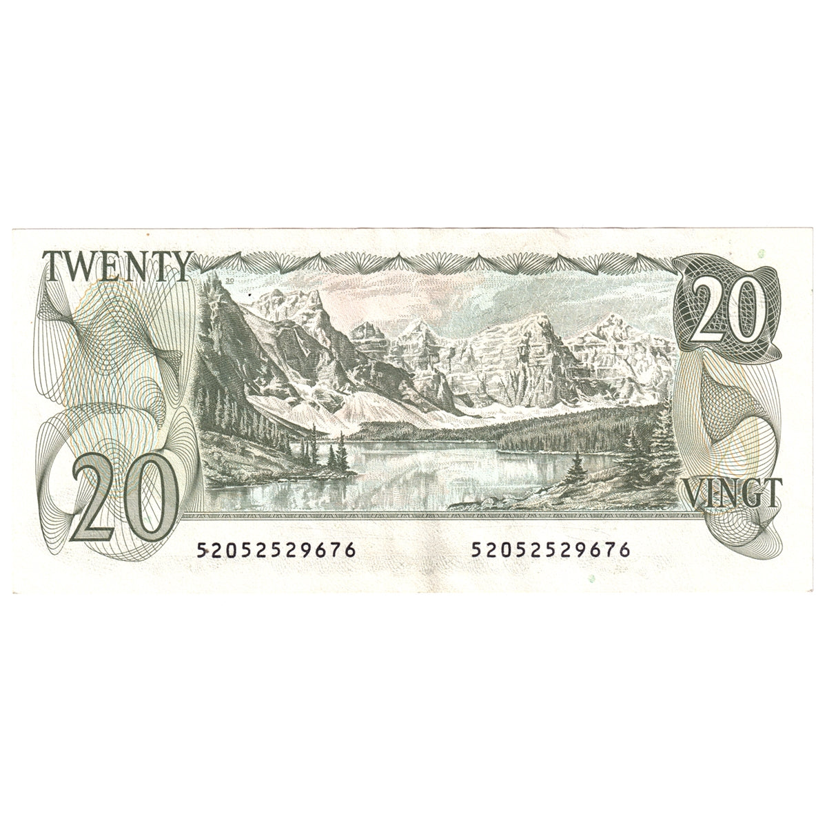 BC-54b 1979 Canada $20 Crow-Bouey, Lithographed, Almost Uncirculated (AU50)