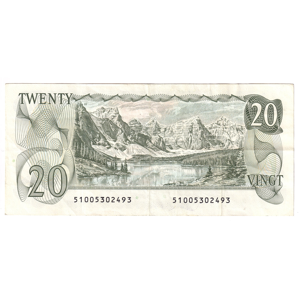 BC-54bA 1979 Canada $20 Crow-Bouey, Lithographed, Very Fine (VF20)