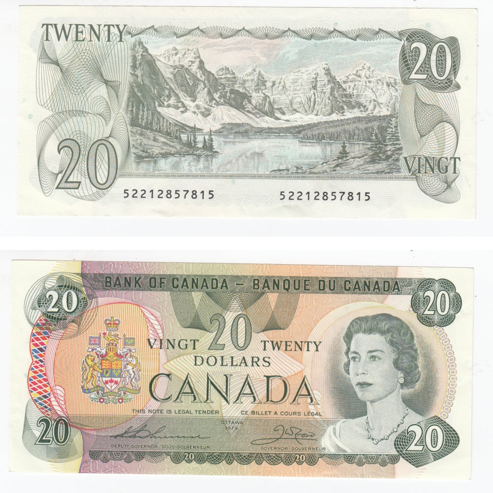 BC-54c 1979 Canada $20 Thiessen-Crow, AU-UNC (AU55)
