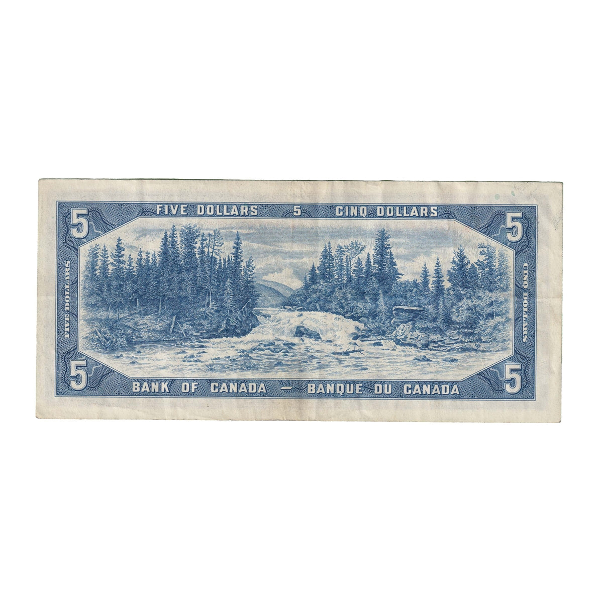 BC-39bA 1954 Canada $5 Beattie-Rasminsky, *N/S, Very Fine (VF20)