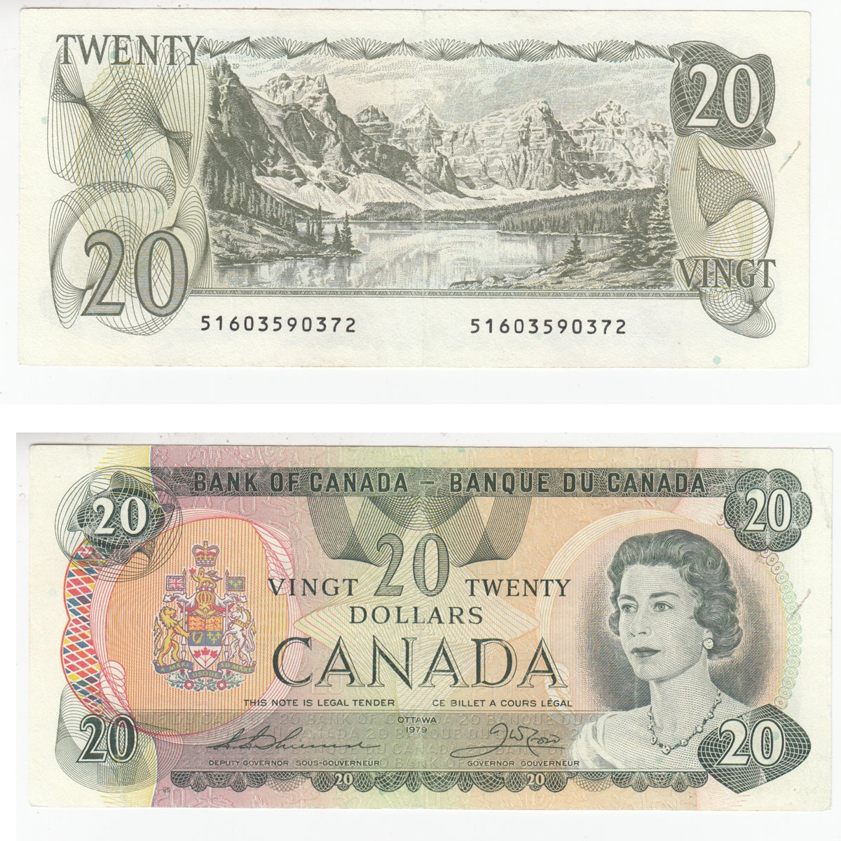 BC-54cA-i 1979 Canada $20 Thiessen-Crow, 516, circ