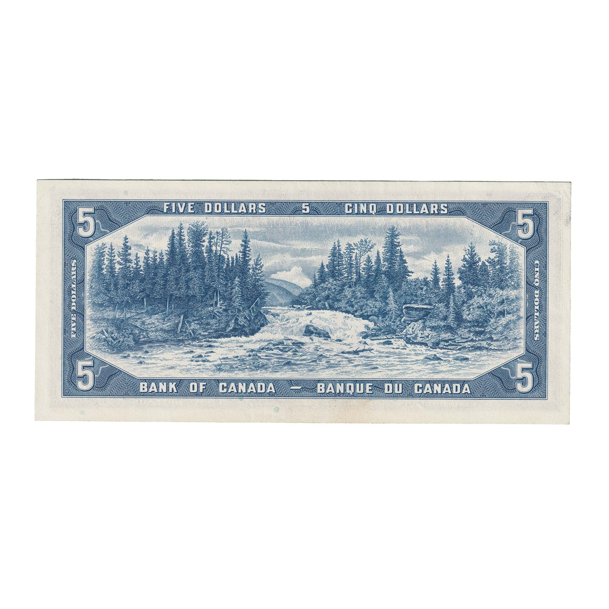 BC-39bA 1954 Canada $5 Beattie-Rasminsky, *V/S, AU-UNC (AU55)