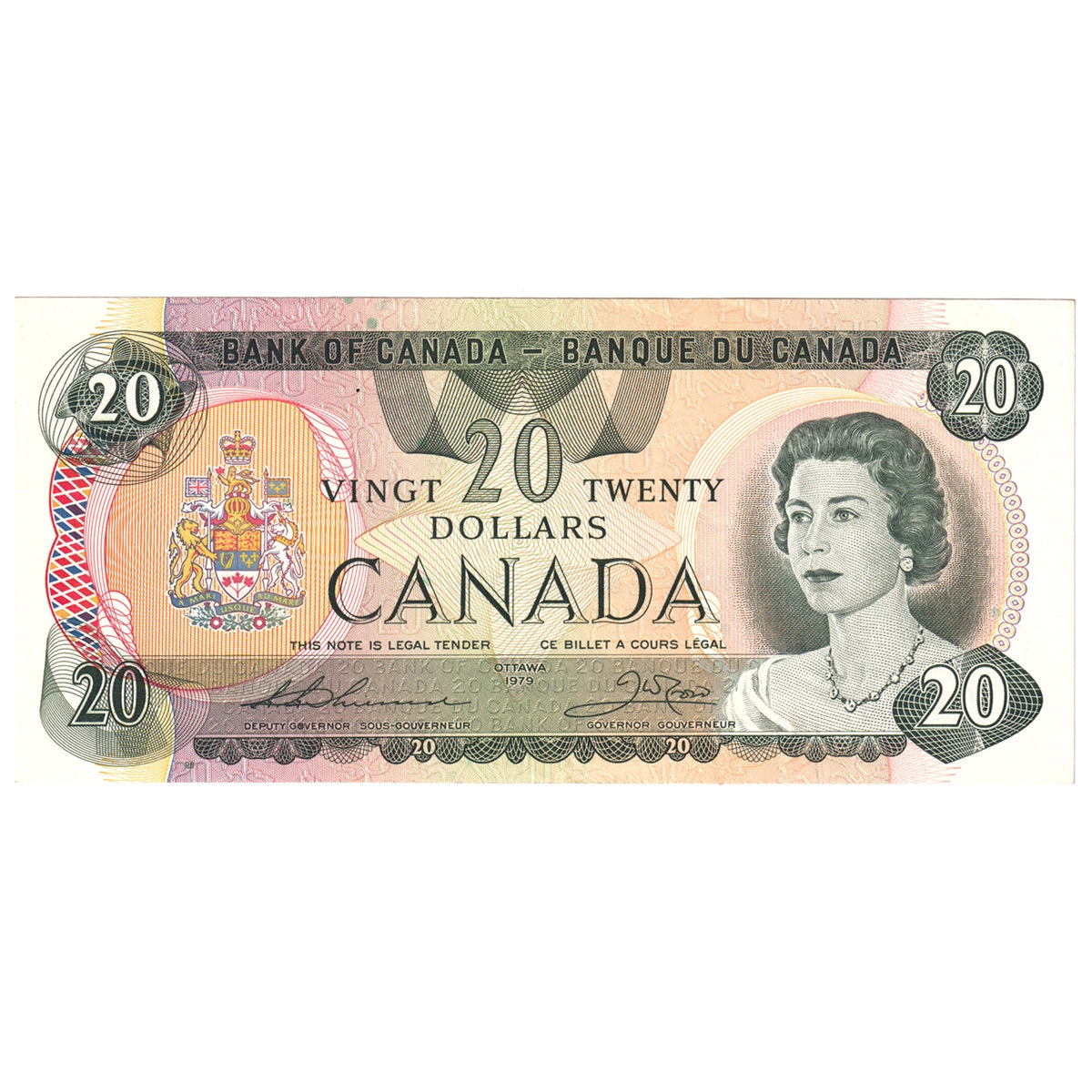 BC-54c-i 1979 Canada $20 Thiessen-Crow, AU-UNC (AU55)
