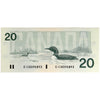 BC-58a 1991 Canada $20 Thiessen-Crow, EIC, EF-AU (EF45)
