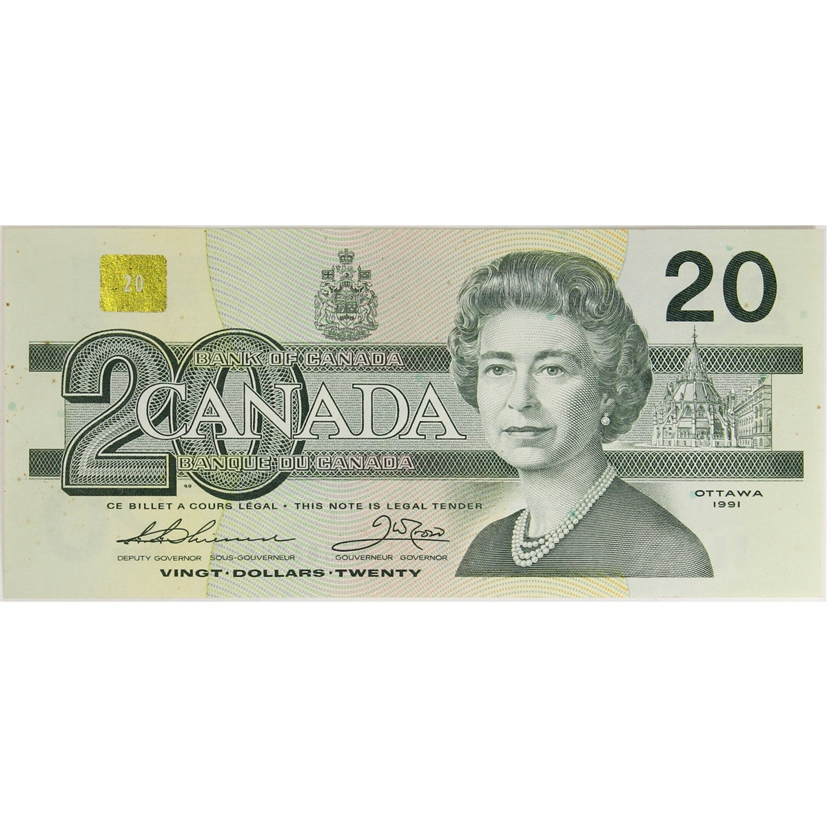 BC-58a 1991 Canada $20 Thiessen-Crow, EIC, EF-AU (EF45)