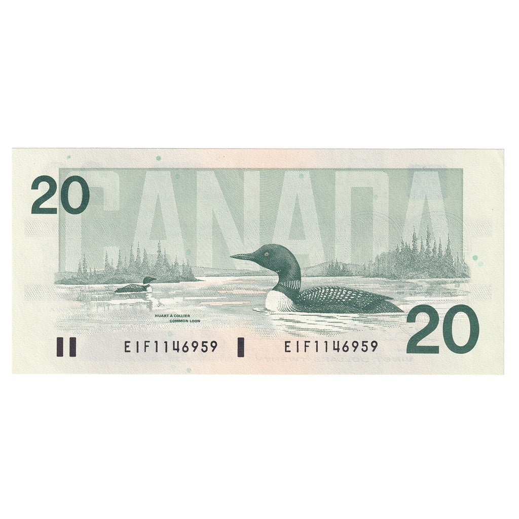 BC-58a 1991 Canada $20 Thiessen-Crow, EIF, AU-UNC (AU55)