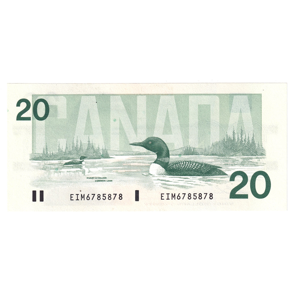 BC-58a-i 1991 Canada $20 Thiessen-Crow, EIM, Choice Uncirculated (CUNC63)
