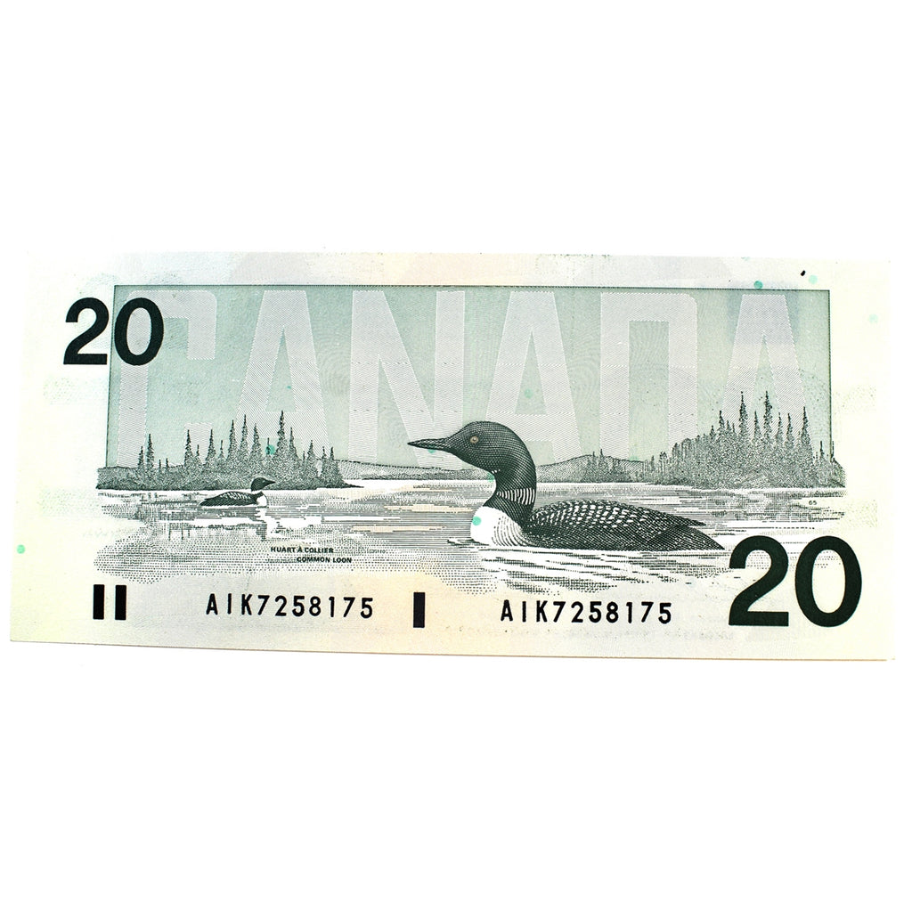 BC-58a-ii 1991 Canada $20 Thiessen-Crow, AIK, Choice Uncirculated (CUNC63)