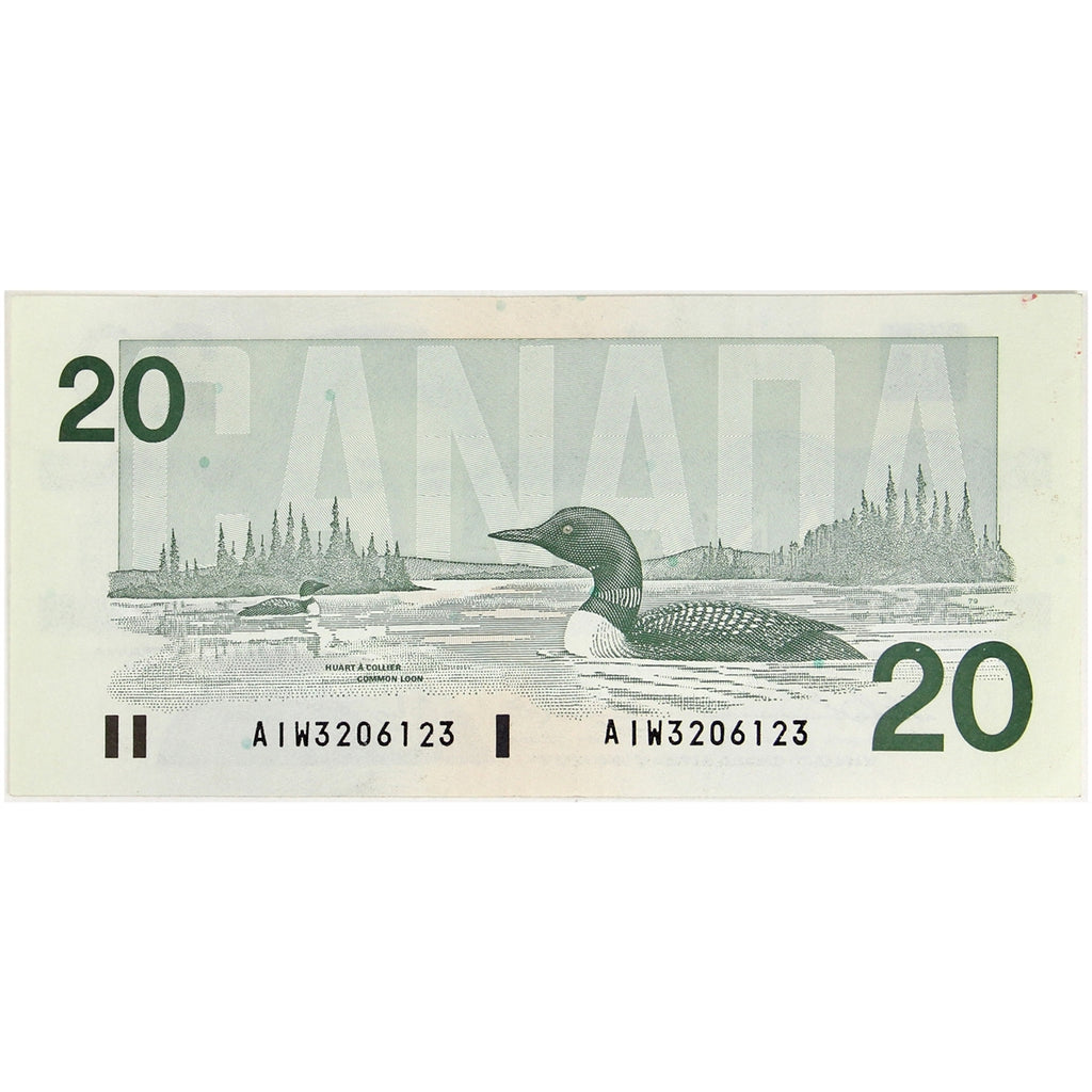 BC-58a-ii 1991 Canada $20 Thiessen-Crow, AIW w/o Serifs, EF-AU