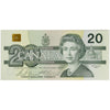 BC-58b 1991 Canada $20 Bonin-Thiessen, ESJ, Almost Uncirculated (AU50)