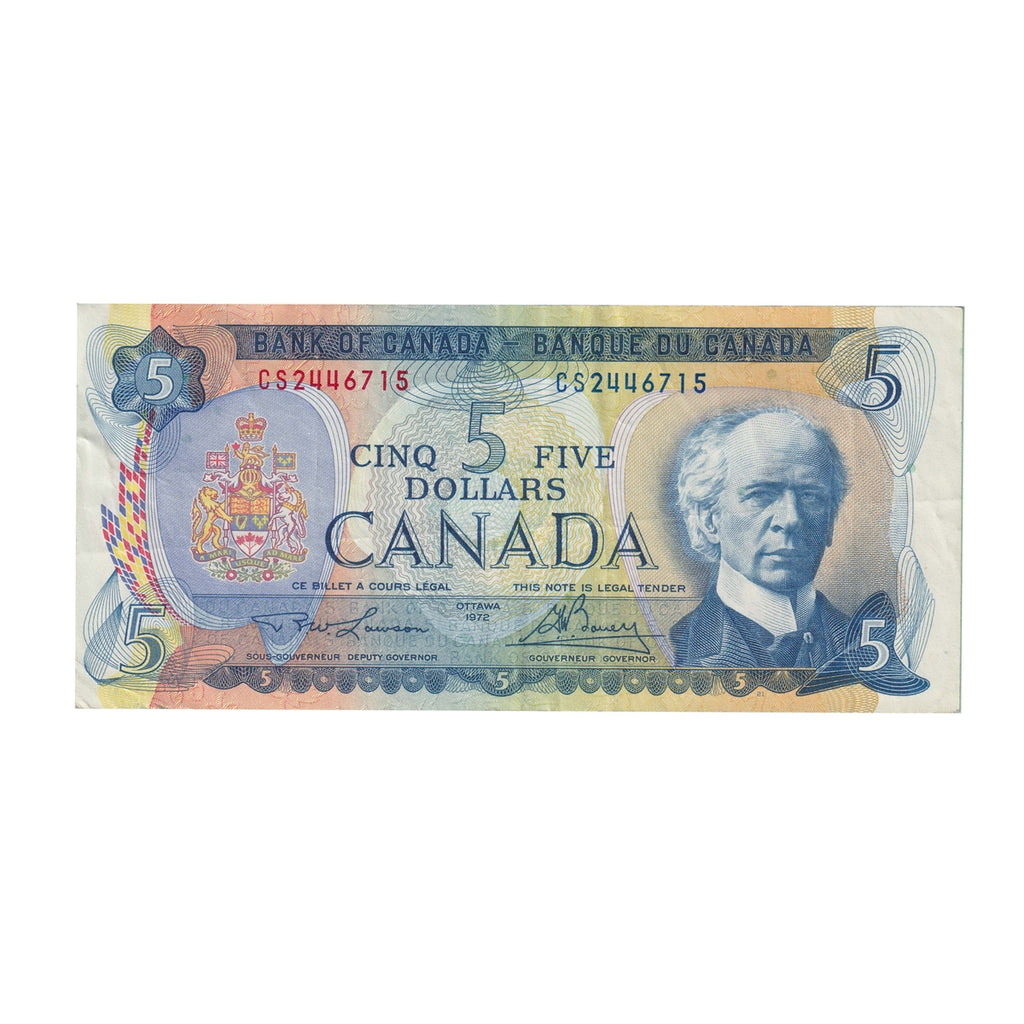 BC-48b 1972 Canada $5 Lawson-Bouey, CS, Very Fine (VF20)
