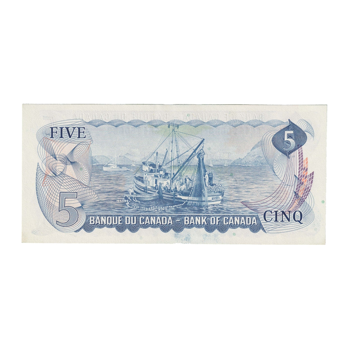 BC-48b 1972 Canada $5 Lawson-Bouey, SB, AU-UNC (AU55)