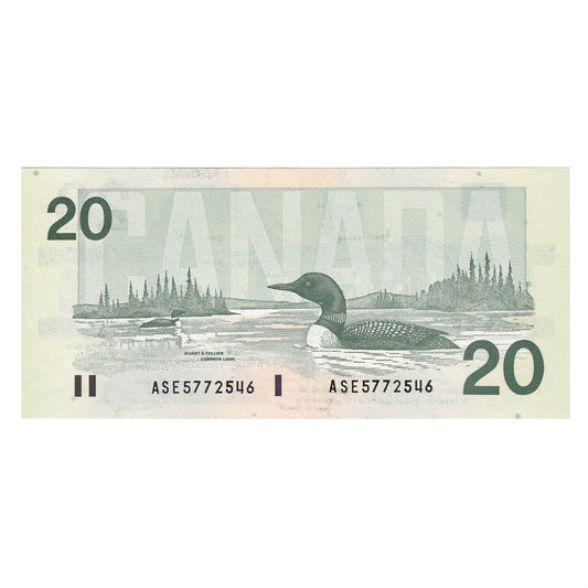 BC-58b-i 1991 Canada $20 Bonin-Thiessen, ASE, CUNC