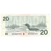 BC-58b-i 1991 Canada $20 Bonin-Thiessen, ASI, AU-UNC (AU55)