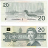 BC-58b-i 1991 Canada $20 Bonin-Thiessen, ASK, Almost Uncirculated (AU50)