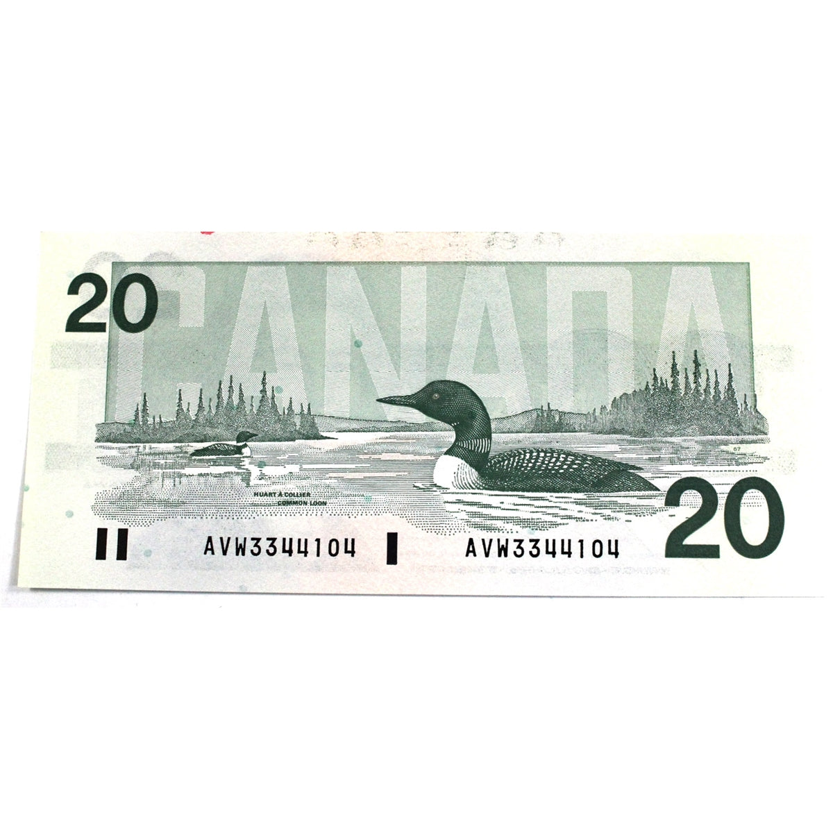BC-58b-i 1991 Canada $20 Bonin-Thiessen, AVW, AU-UNC (AU55)