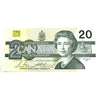 BC-58b-i 1991 Canada $20 Bonin-Thiessen, AVW, AU-UNC (AU55)