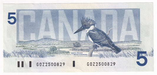 BC-56c 1986 Canada $5 Bonin-Thiessen, GOZ, AU