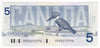 BC-56c 1986 Canada $5 Bonin-Thiessen, GPA, AU-UNC