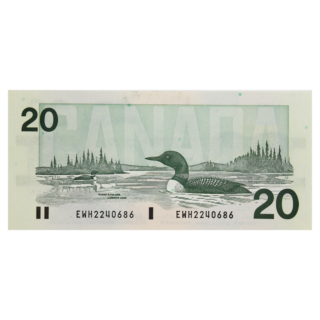 BC-58d 1991 Canada $20 Knight-Dodge, EWH, CUNC