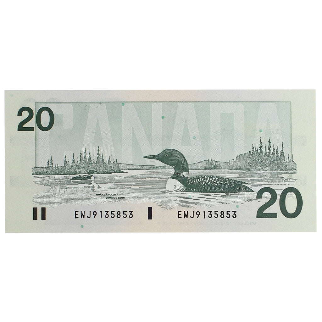 BC-58d 1991 Canada $20 Knight-Dodge, EWJ, CUNC