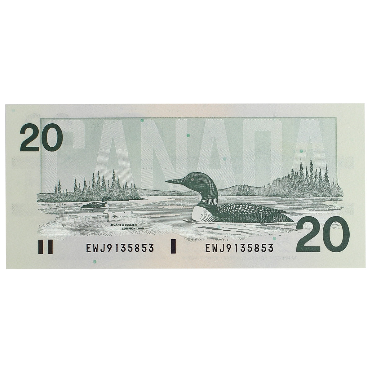 BC-58d 1991 Canada $20 Knight-Dodge, EWJ, CUNC