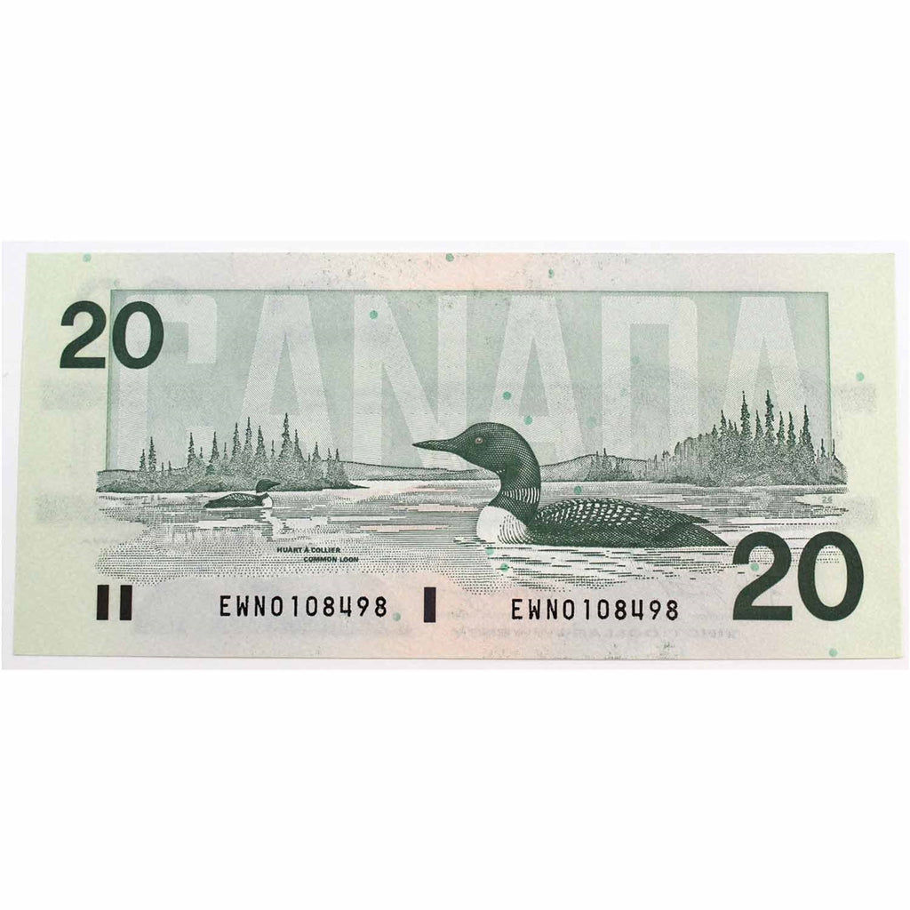 BC-58d 1991 Canada $20 Knight-Dodge, EWN, Choice Uncirculated (CUNC63)