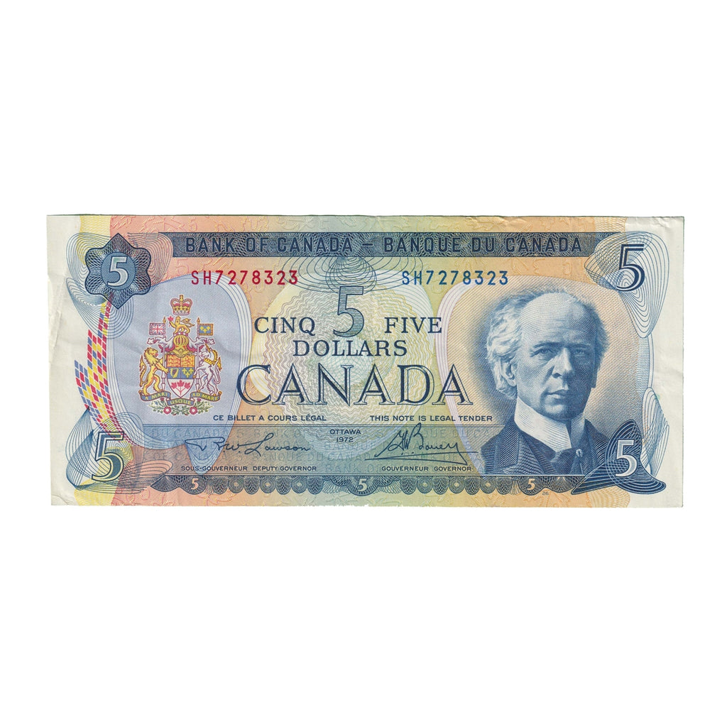 BC-48b 1972 Canada $5 Lawson-Bouey, SH, VF-EF (VF30)